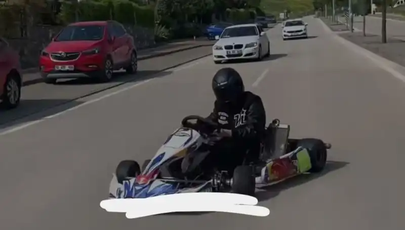 Go-Kart Sürücüsünün Tehlikeli Drift Oyunu: Yola Çıkınca Neler Oldu?